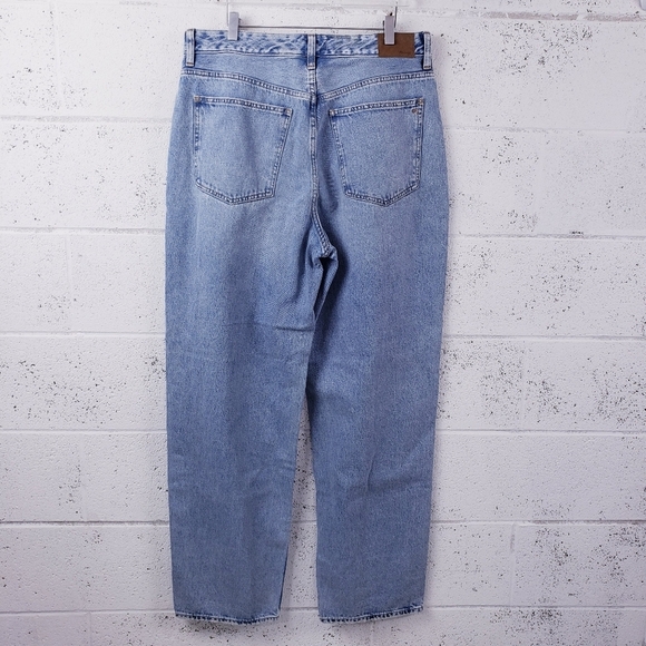 Madewell Curvy Baggy High Waist Baggy Straight Leg Denim Jeans Size 32 Tall - Picture 3 of 14